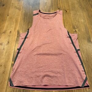 Lululemon Fast and Free Elite Tank Top Singlet Breathable Men Medium Pink Run
